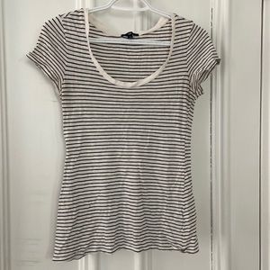 black and white striped shirt